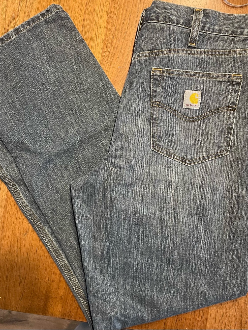 Carhartt Men’s Mid-Blue Bootcut Work 👖